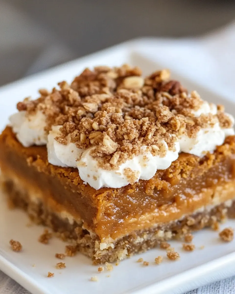 Gluten Free Pumpkin Pie Streusel Bars