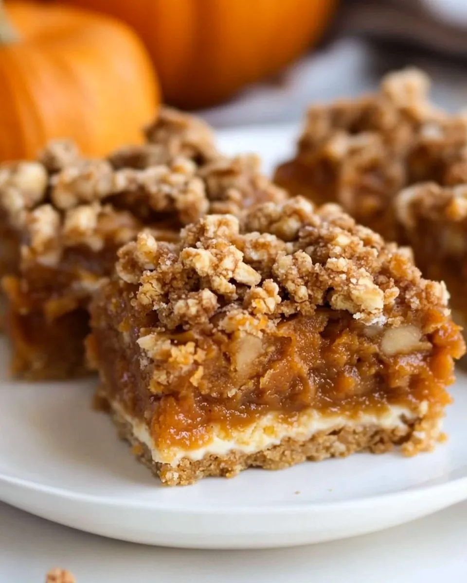 Gluten Free Pumpkin Pie Streusel Bars