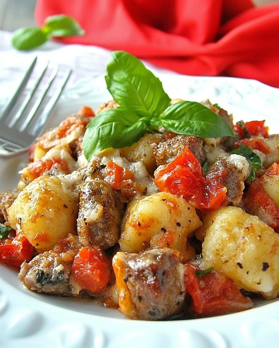 Gnocchi with Sausage and Tomatoes