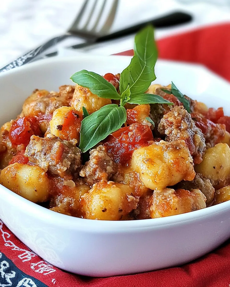 Gnocchi with Sausage and Tomatoes
