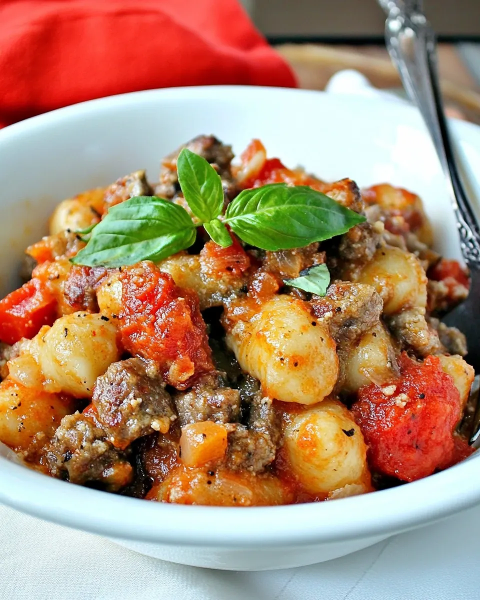 Gnocchi with Sausage and Tomatoes