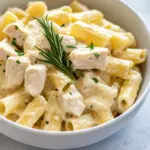 Goat Cheese Pasta with Chicken Rosemary