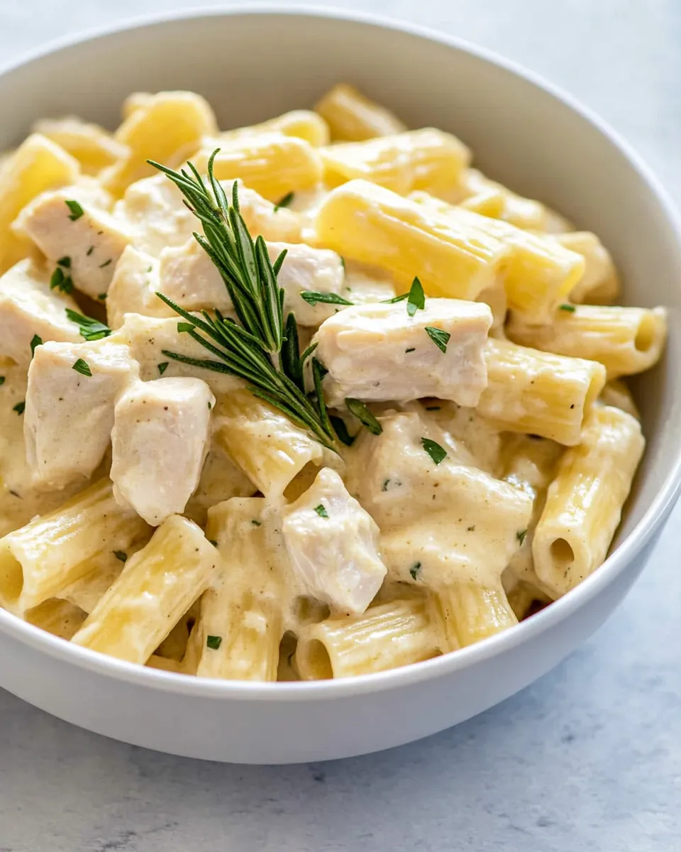 Goat Cheese Pasta with Chicken Rosemary