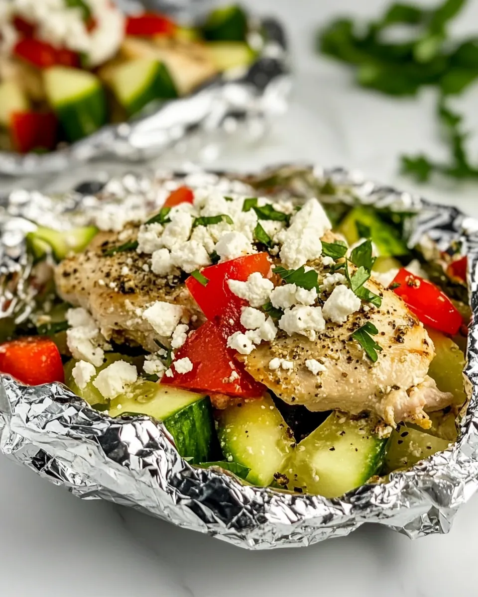 Greek Chicken Foil Packets
