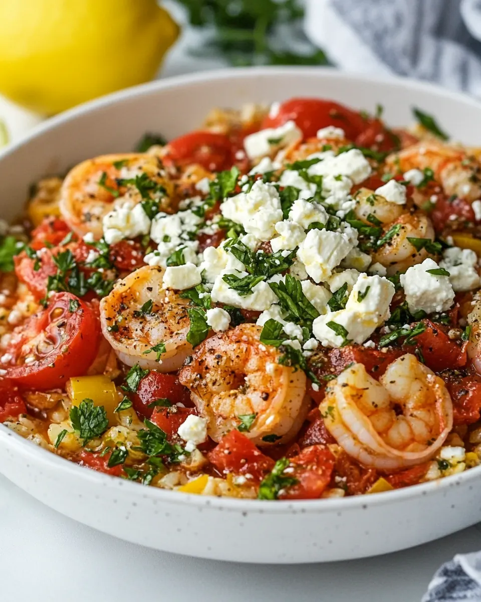 Greek Shrimp with Tomatoes and Feta
