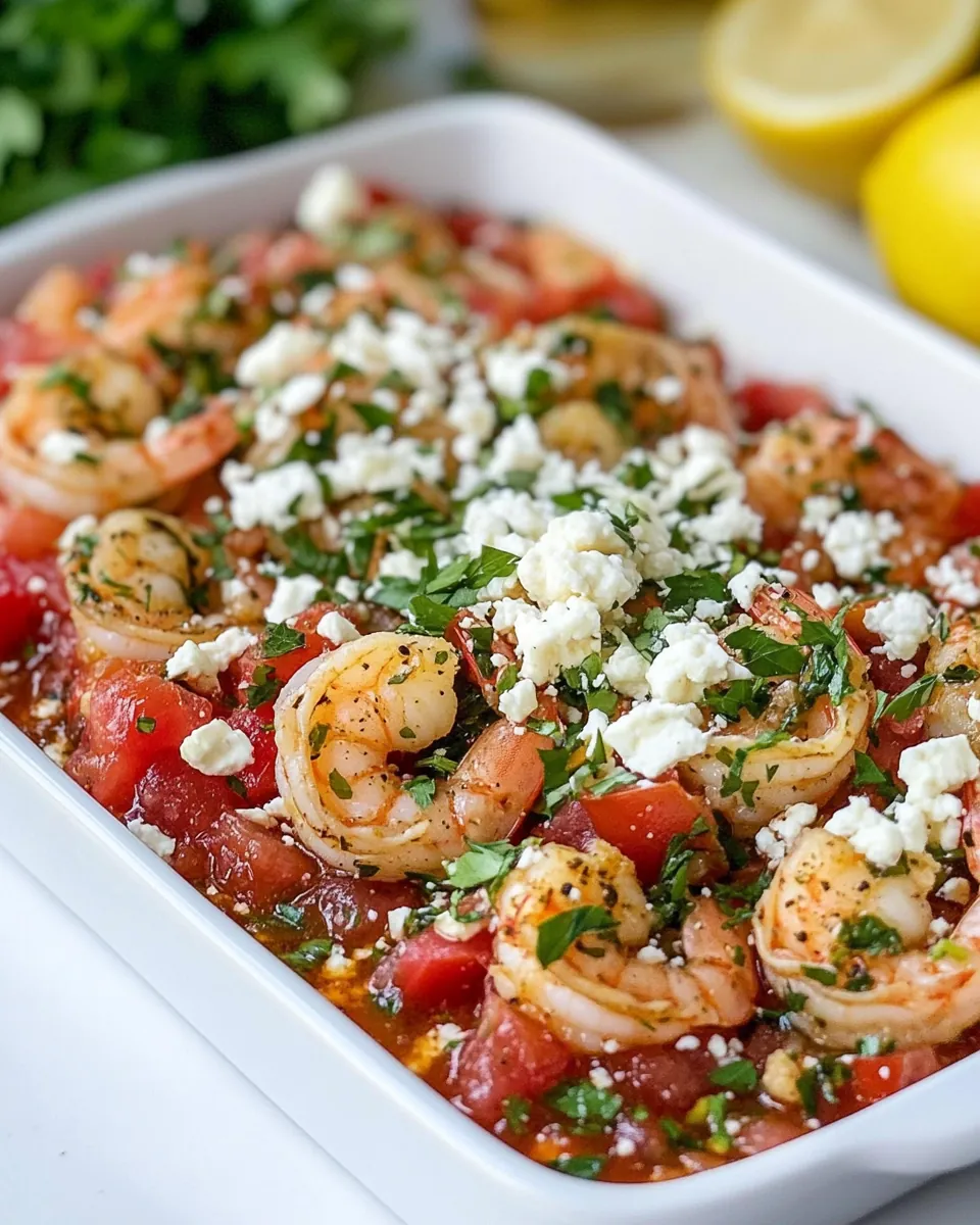 Greek Shrimp with Tomatoes and Feta