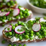 Green Pea and Radish Tartines