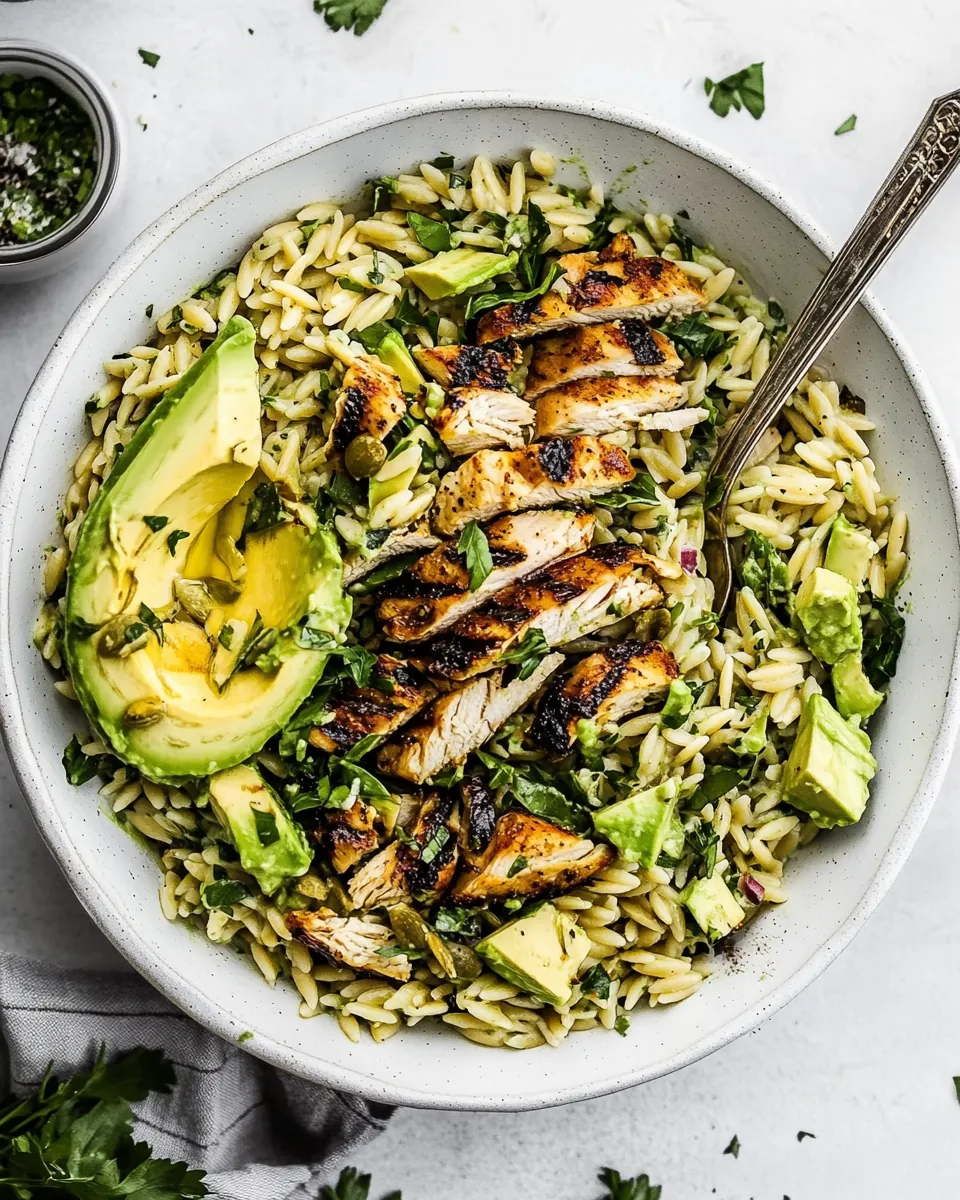 Grilled Chicken Orzo Salad