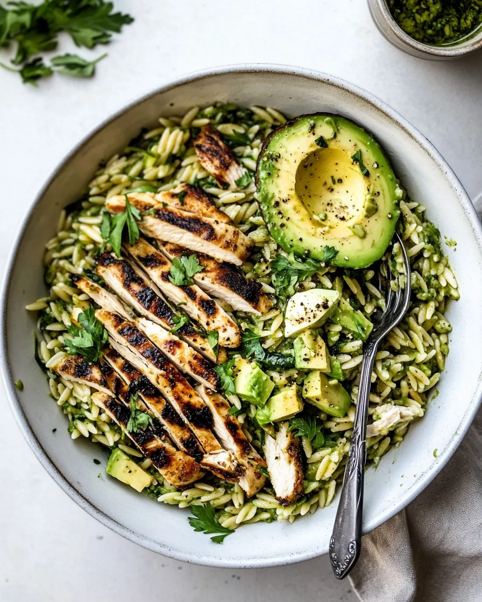 Grilled Chicken Orzo Salad