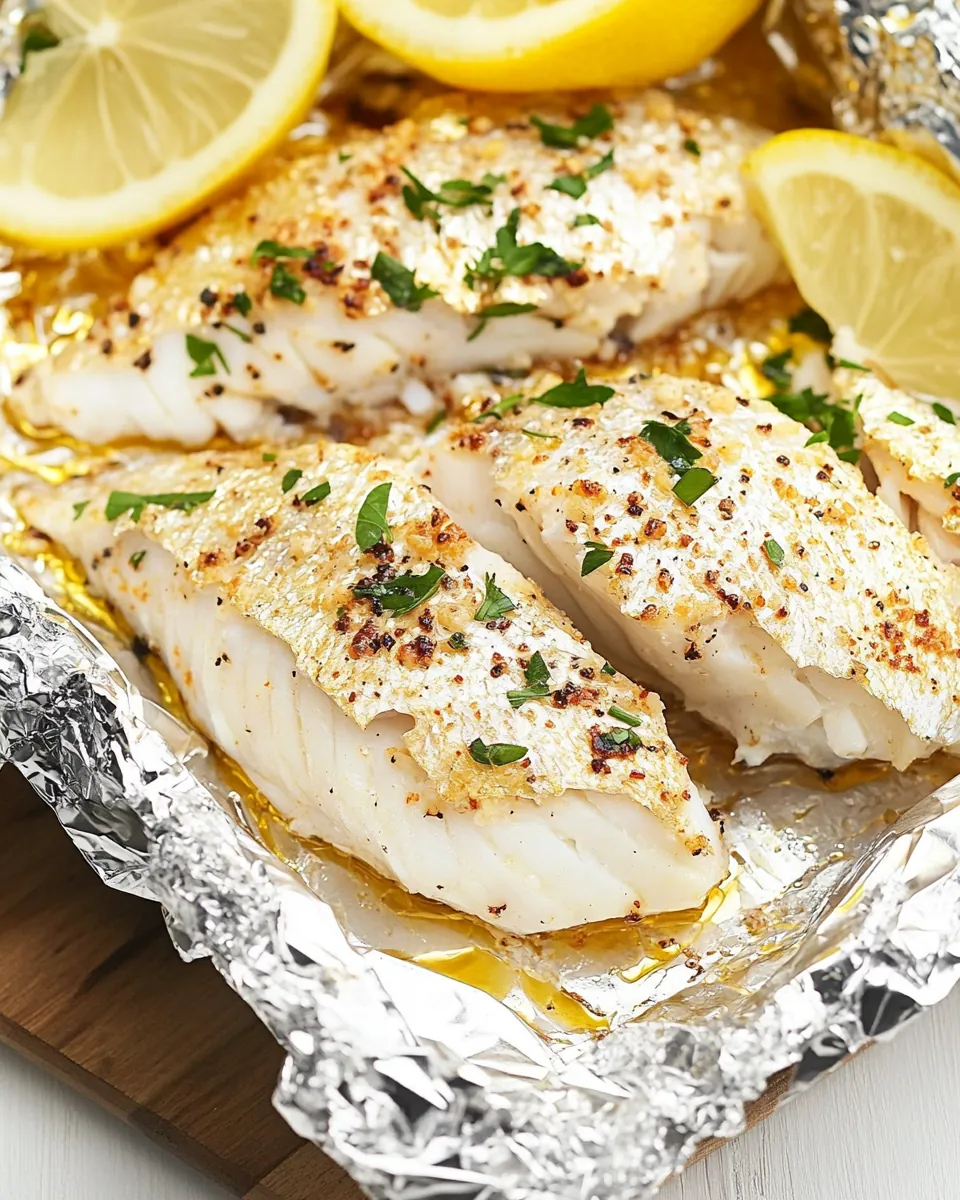 Grilled Cod In Foil