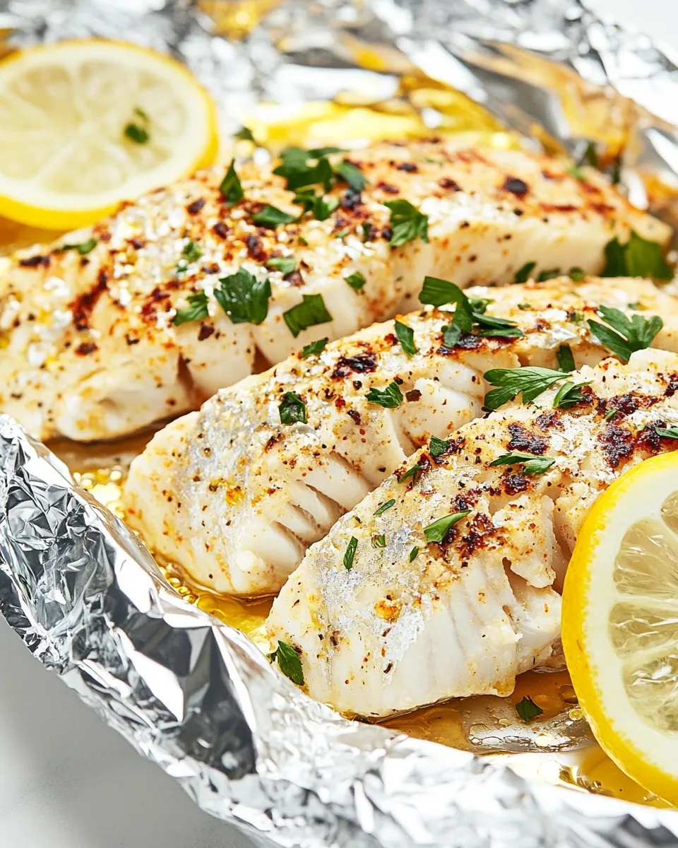 Grilled Cod In Foil
