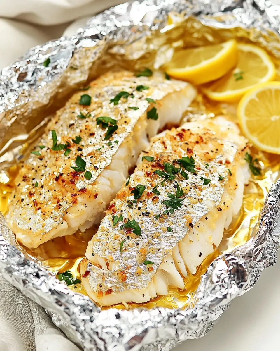 Grilled Cod In Foil