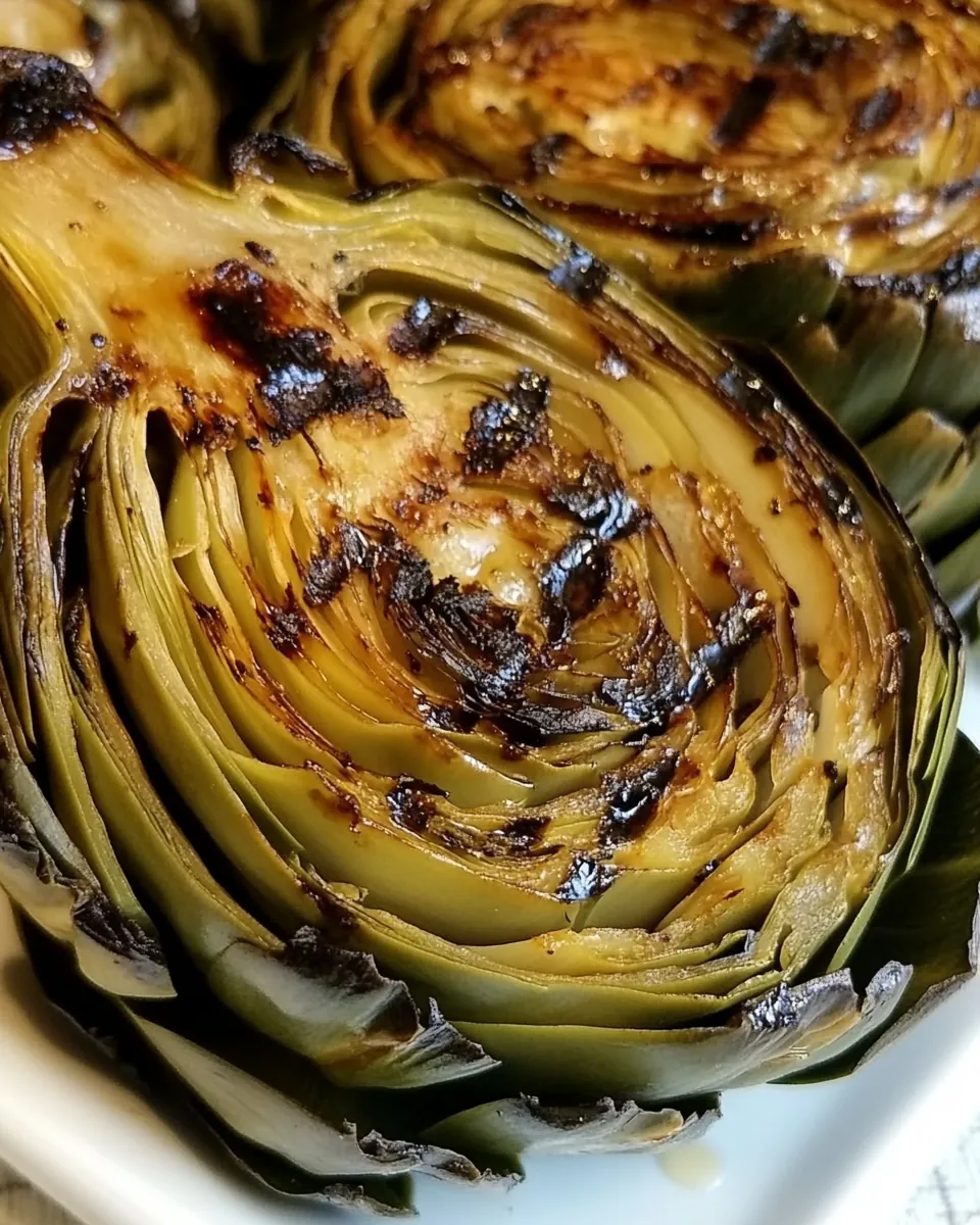 Grilled Globe Artichokes