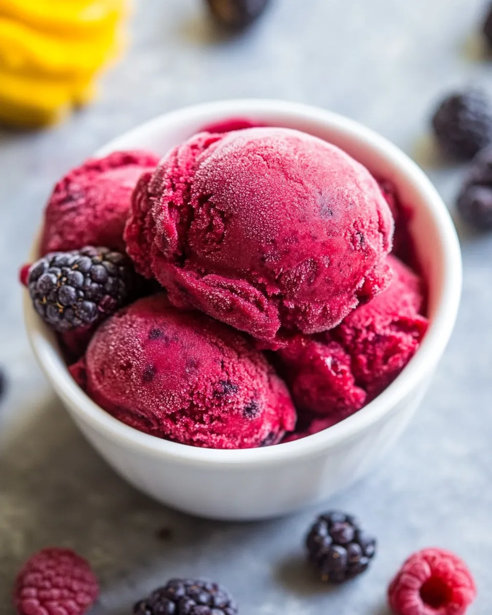 Healthy 5 Minute Berry Frozen Yogurt