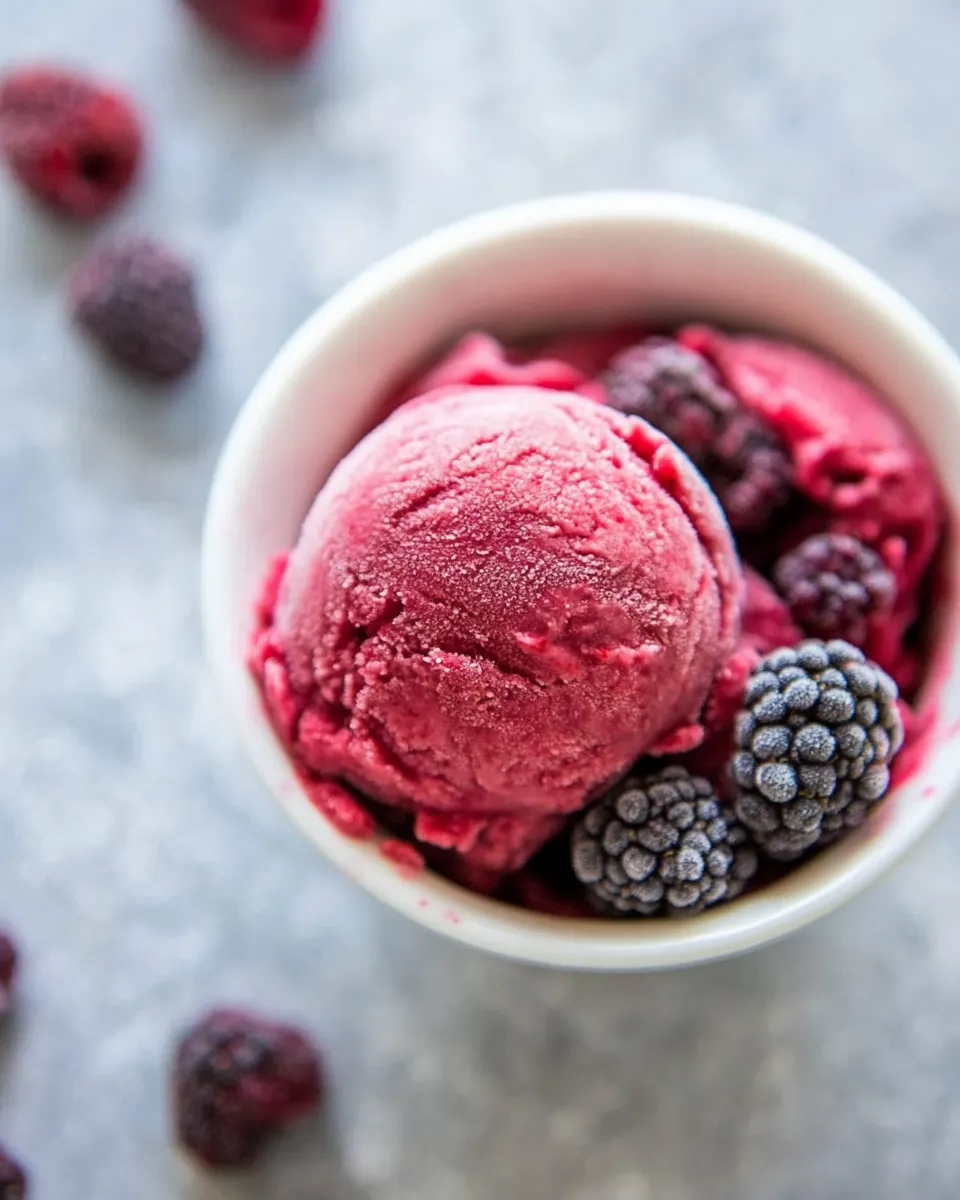 Healthy 5 Minute Berry Frozen Yogurt