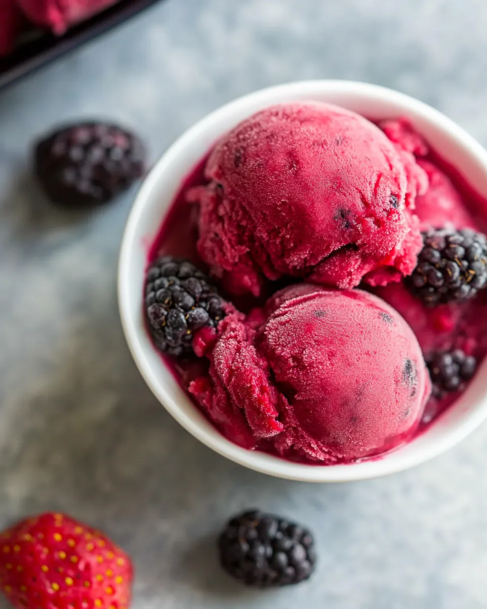 Healthy 5 Minute Berry Frozen Yogurt