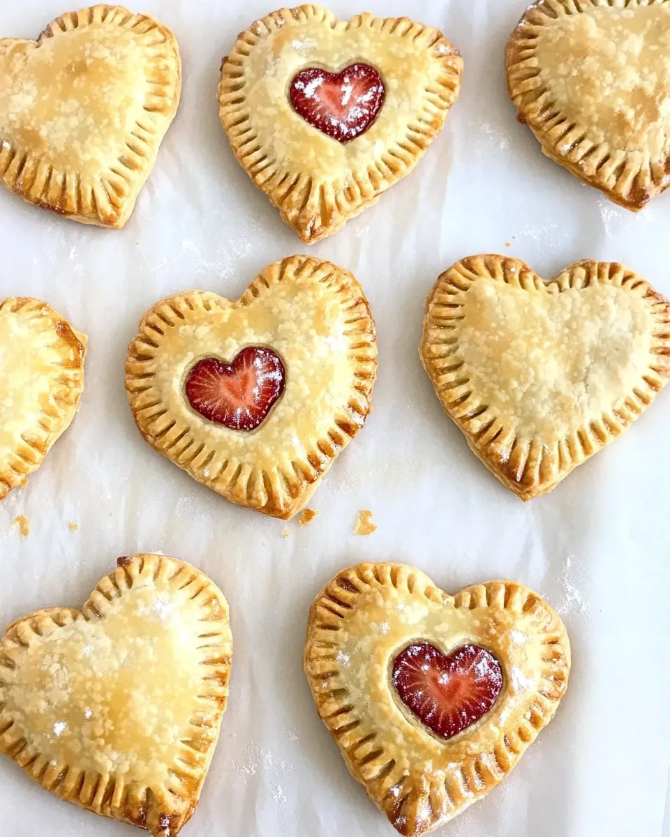 Heart Shaped Strawberry Hand Pies