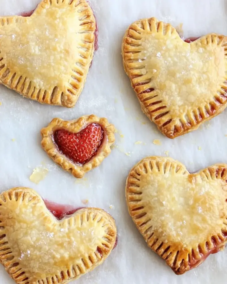 Heart Shaped Strawberry Hand Pies