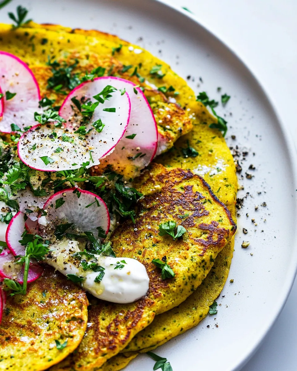 Herbed Chickpea Flour Pancakes