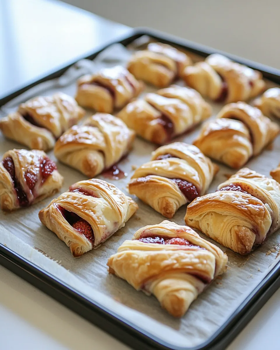Hibiscus Strawberry Cheese Danishes