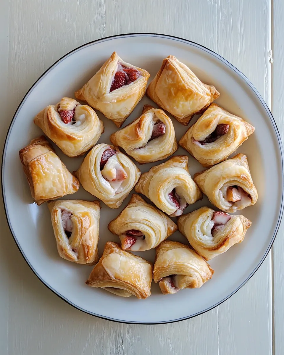 Hibiscus Strawberry Cheese Danishes