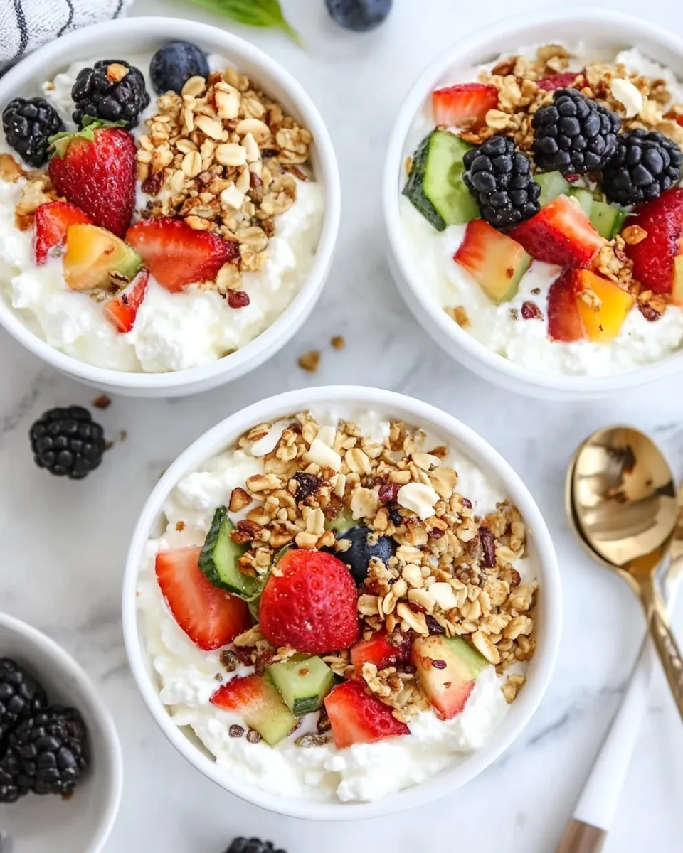 High Protein Cottage Cheese Bowls