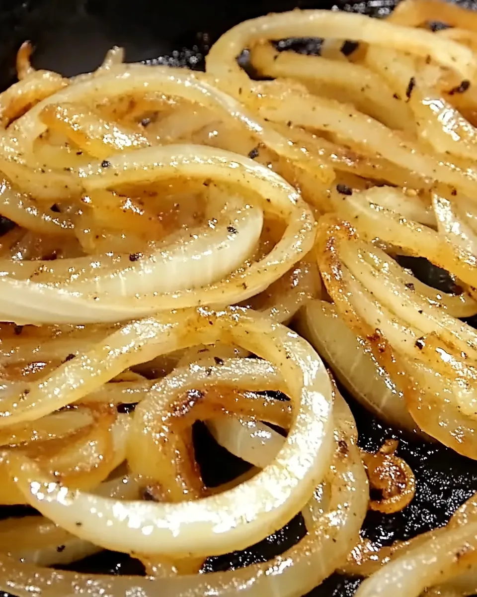Fried Onions On a Griddle
