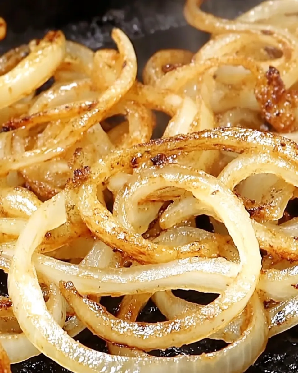 Fried Onions On a Griddle