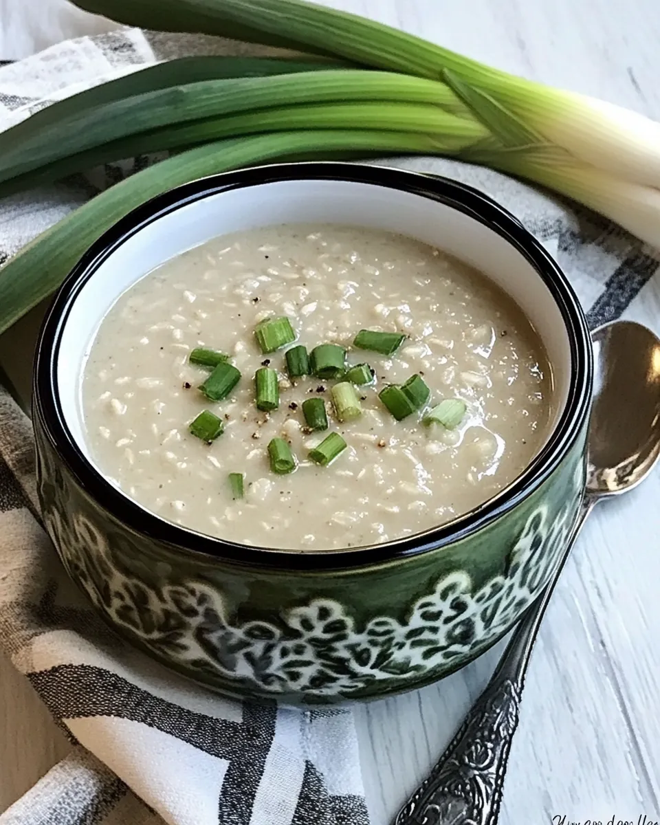 Irish Oatmeal Leek Soup