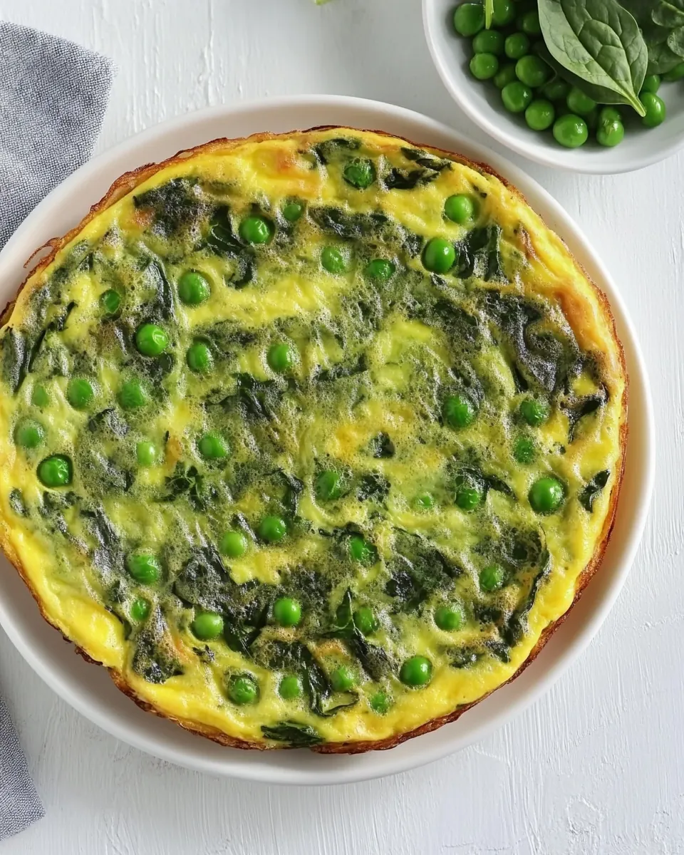 Italian Frittata with Spinach and Peas