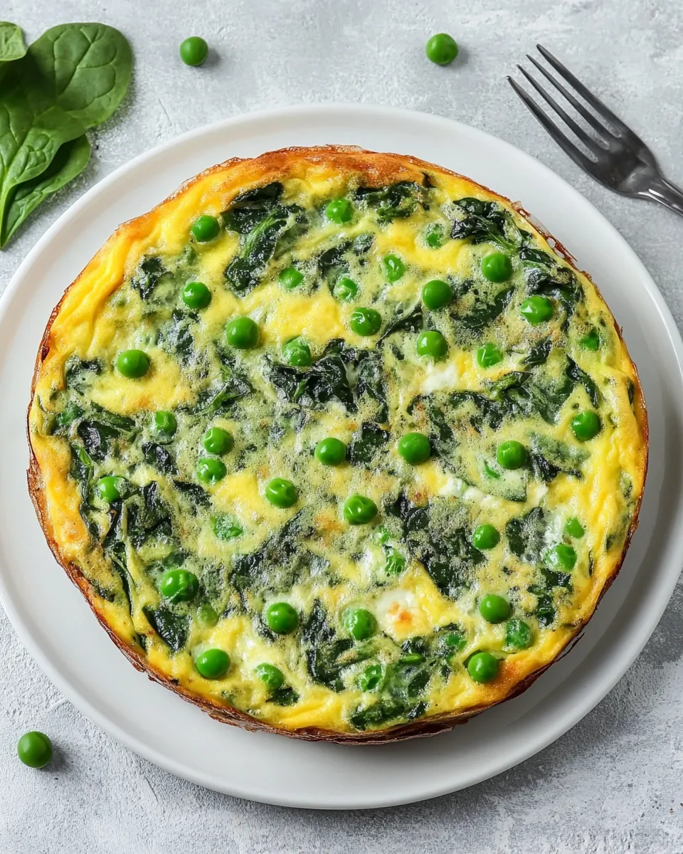 Italian Frittata with Spinach and Peas