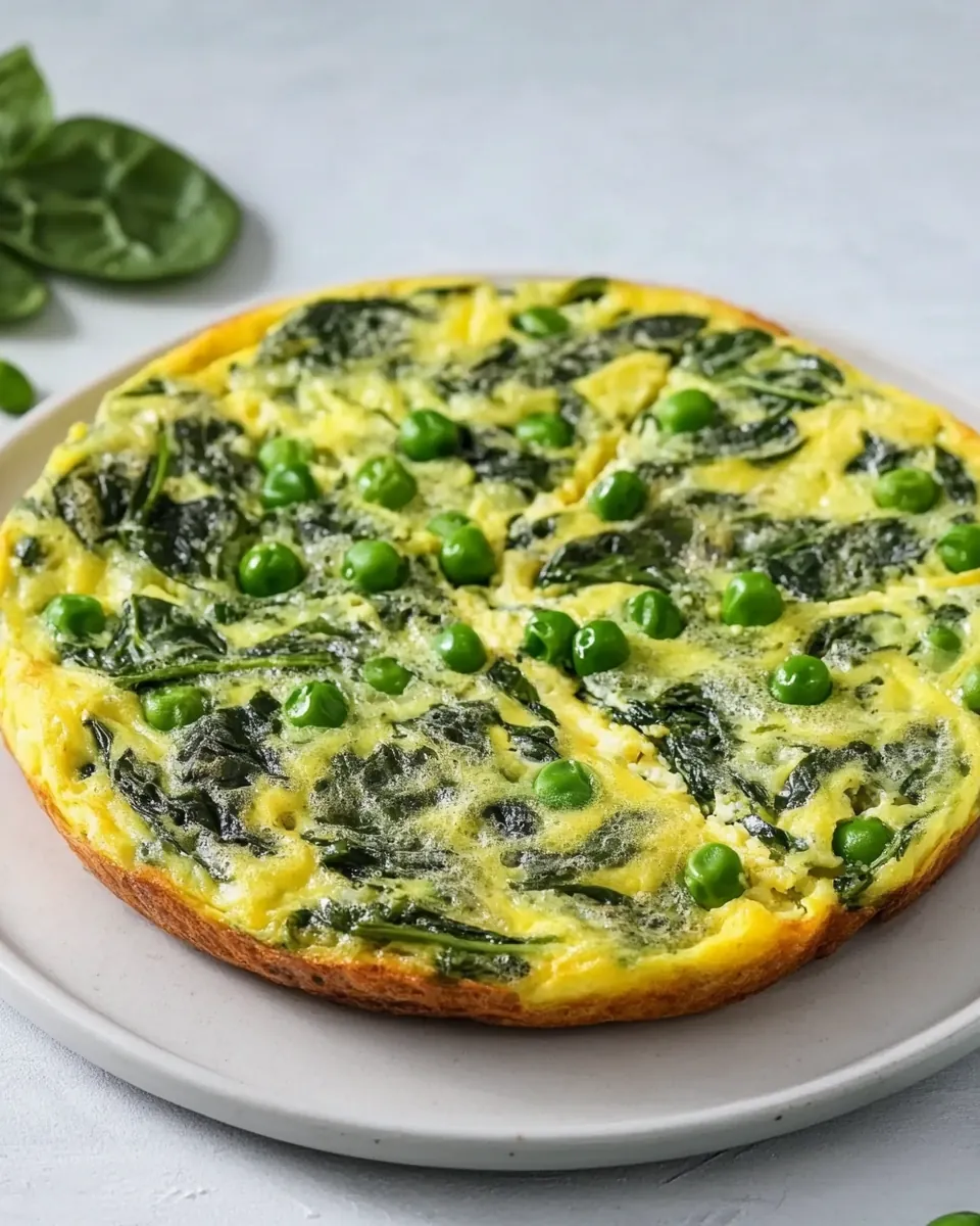 Italian Frittata with Spinach and Peas