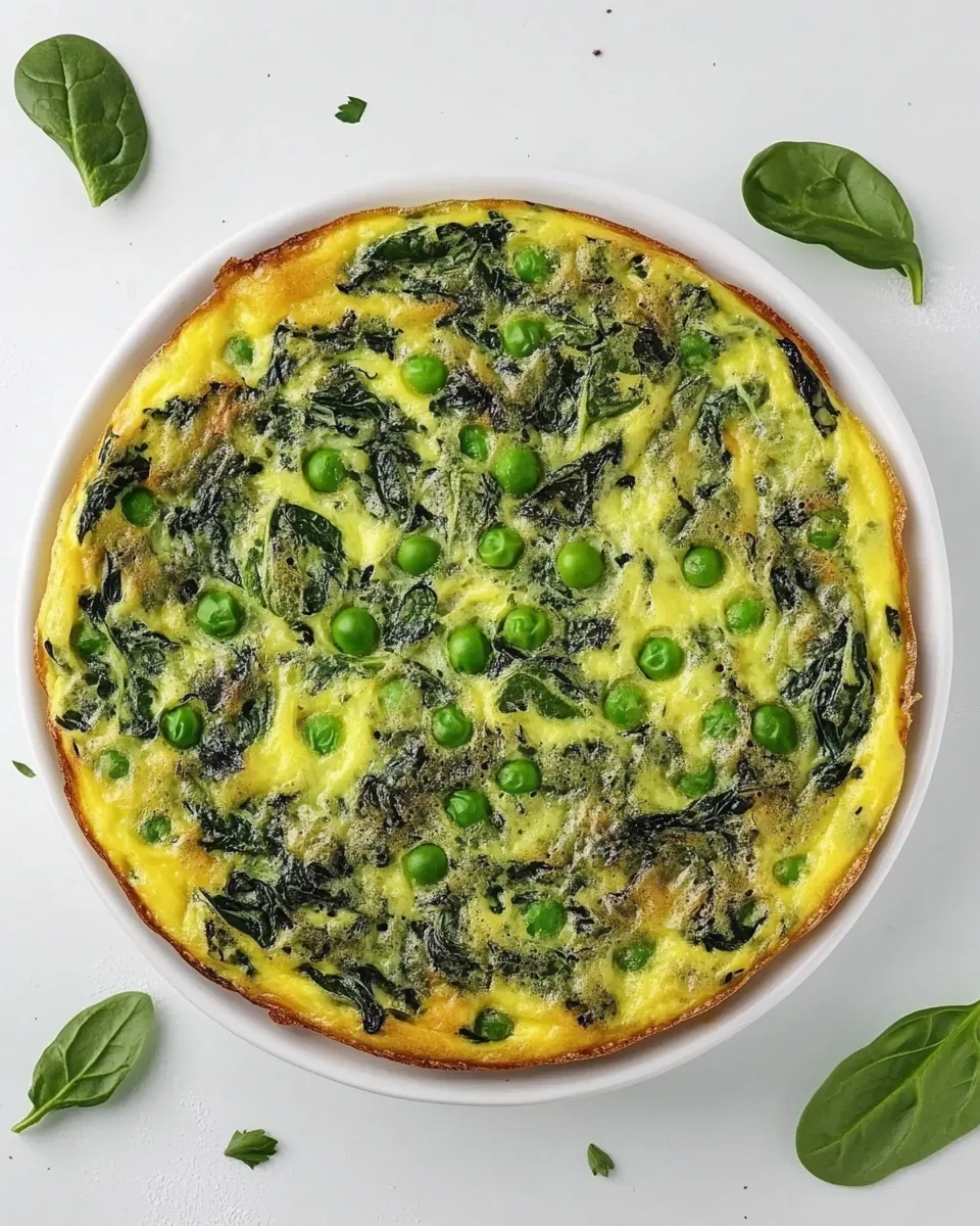 Italian Frittata with Spinach and Peas