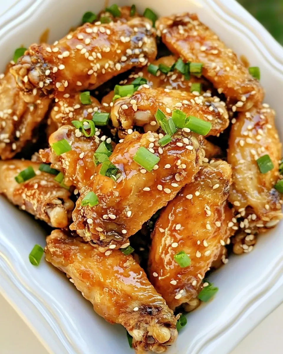 Sticky Sesame Teriyaki Chicken Wings