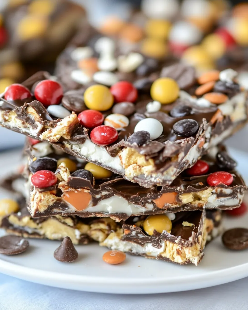 Leftover Halloween Candy Bark