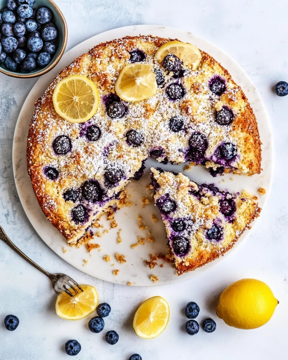 Lemon Blueberry Ricotta Cake