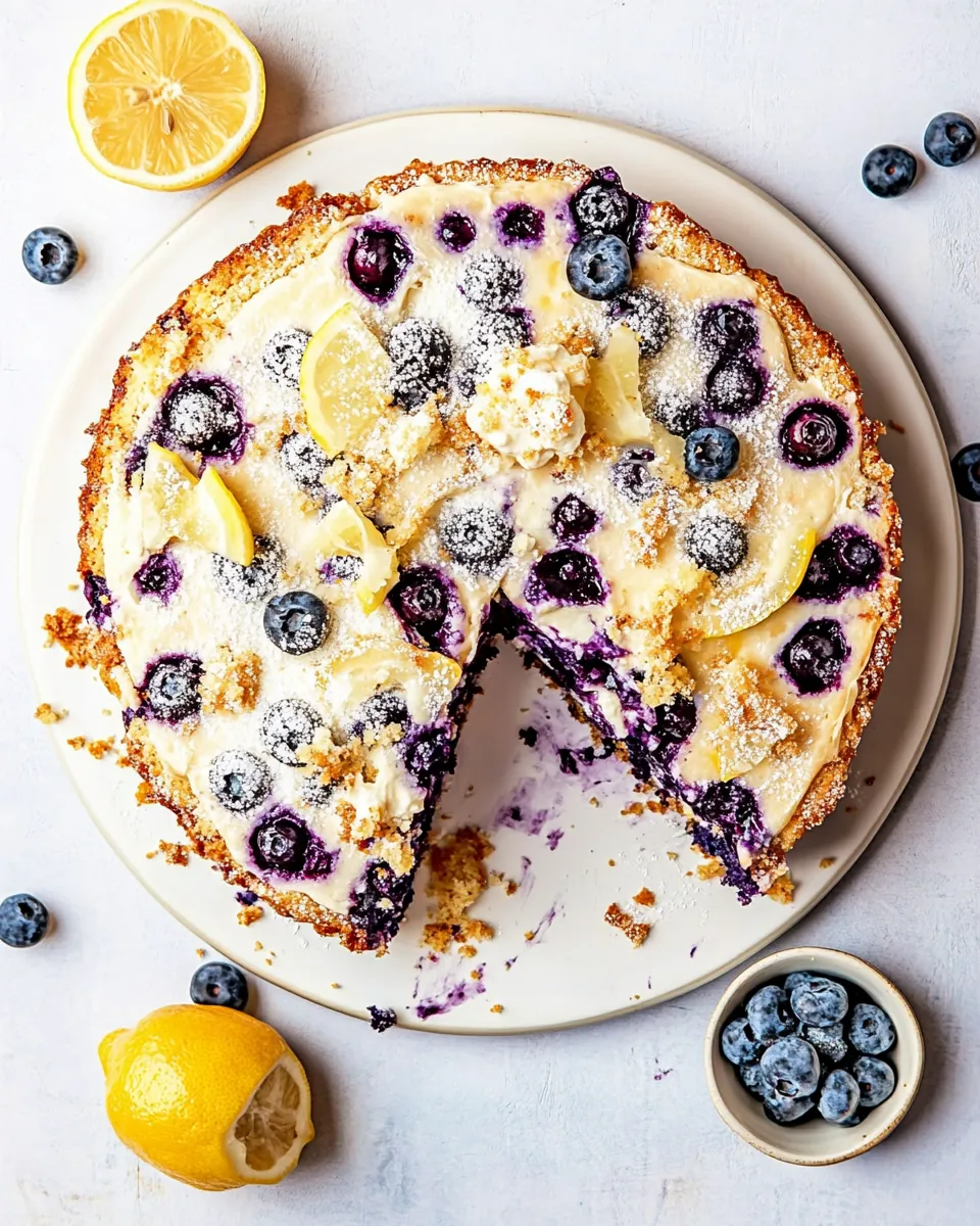 Lemon Blueberry Ricotta Cake