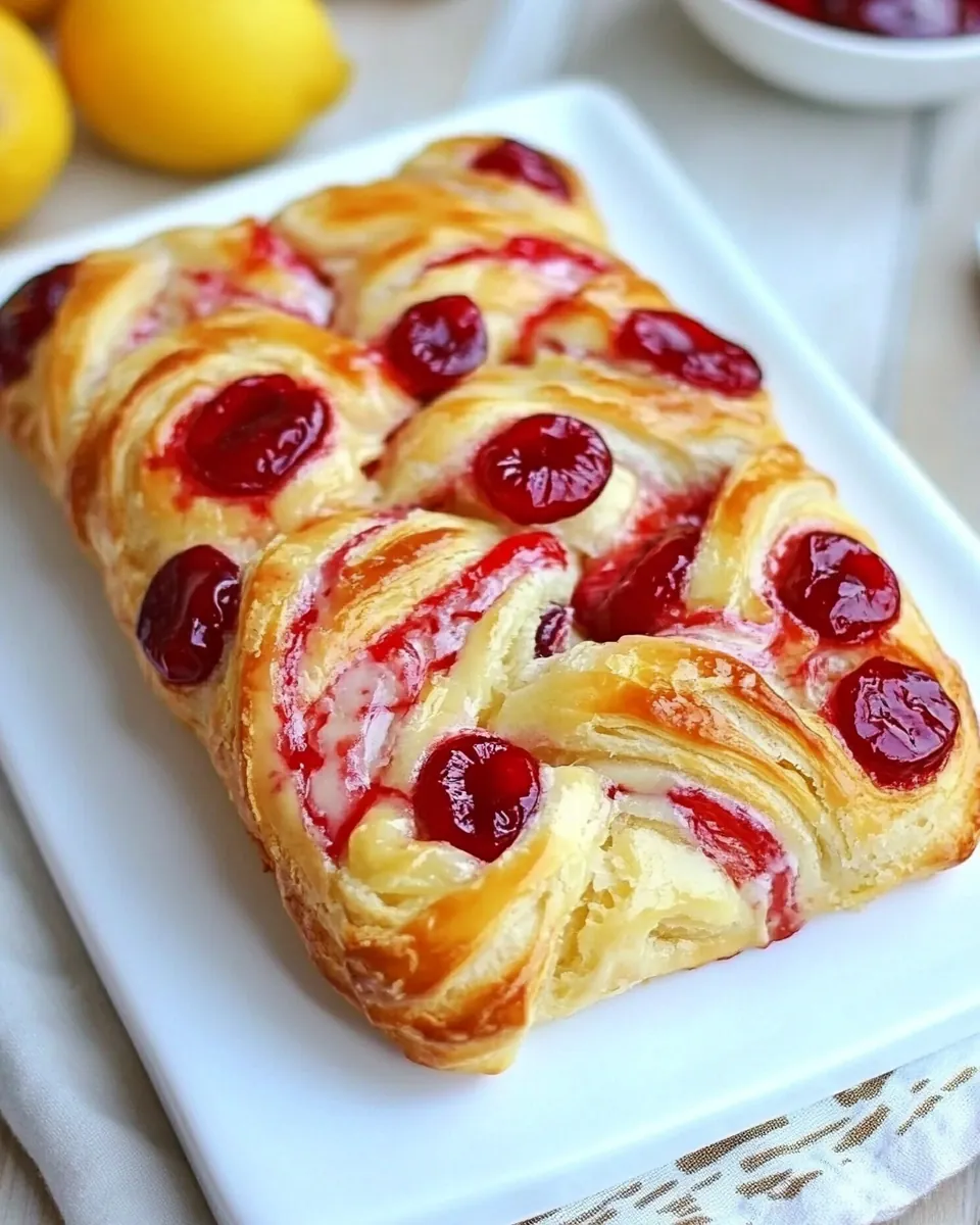 Lemon Cherry Cheese Danish