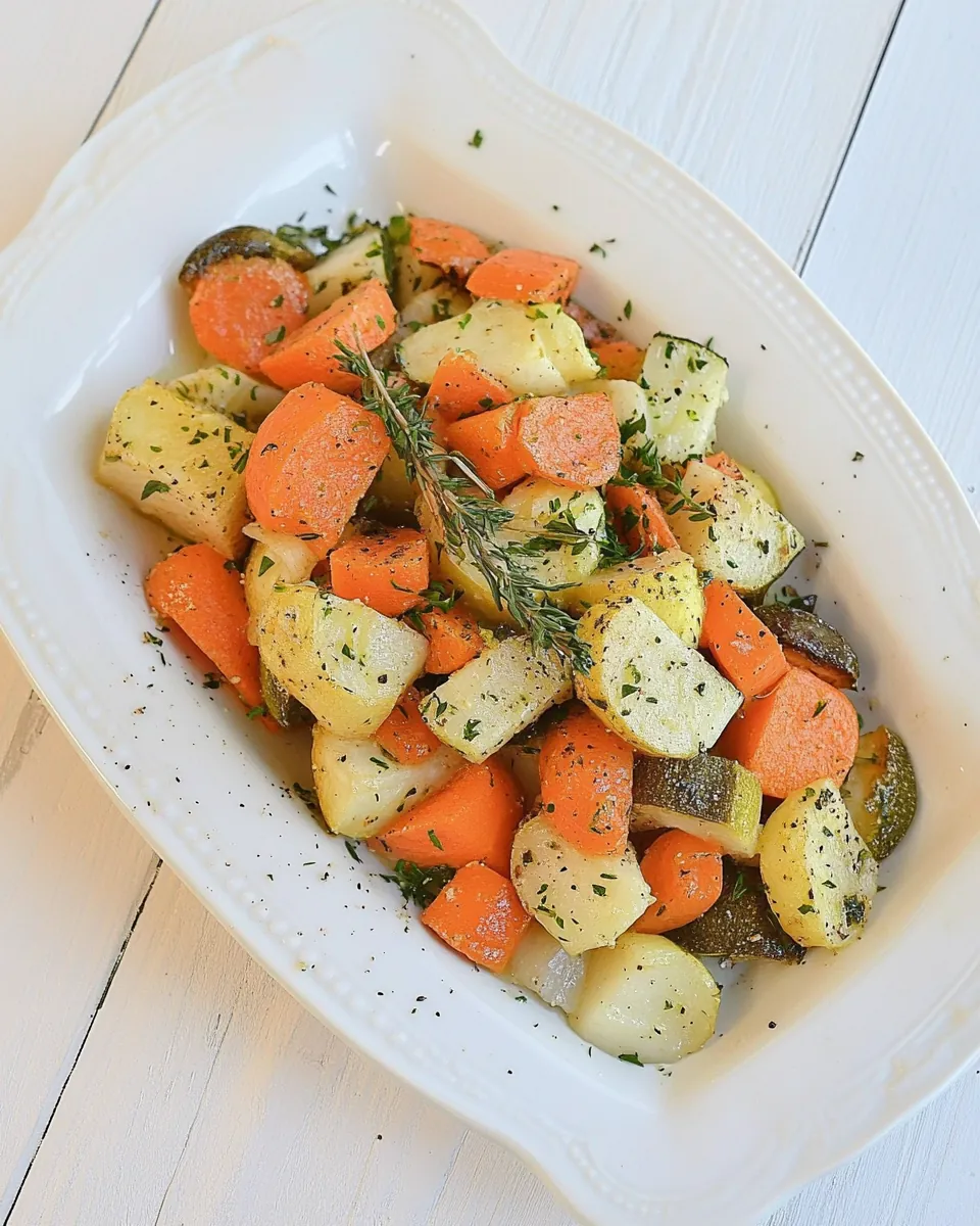 Lemon Chive Roasted Vegetables