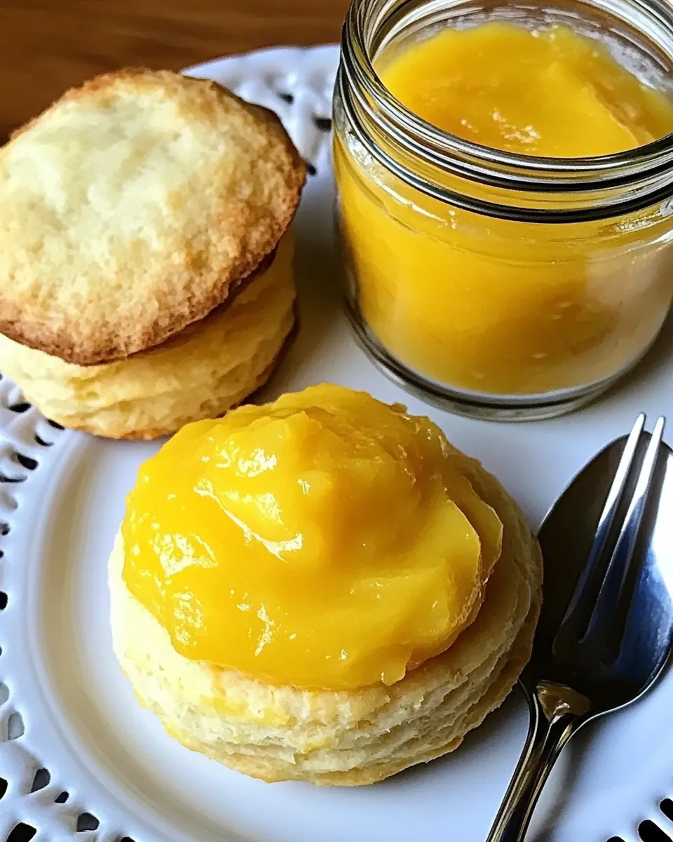 Lemon Curd With Buttermilk Biscuits