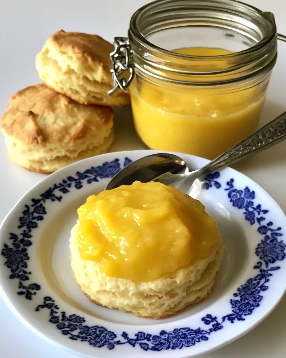 Lemon Curd With Buttermilk Biscuits