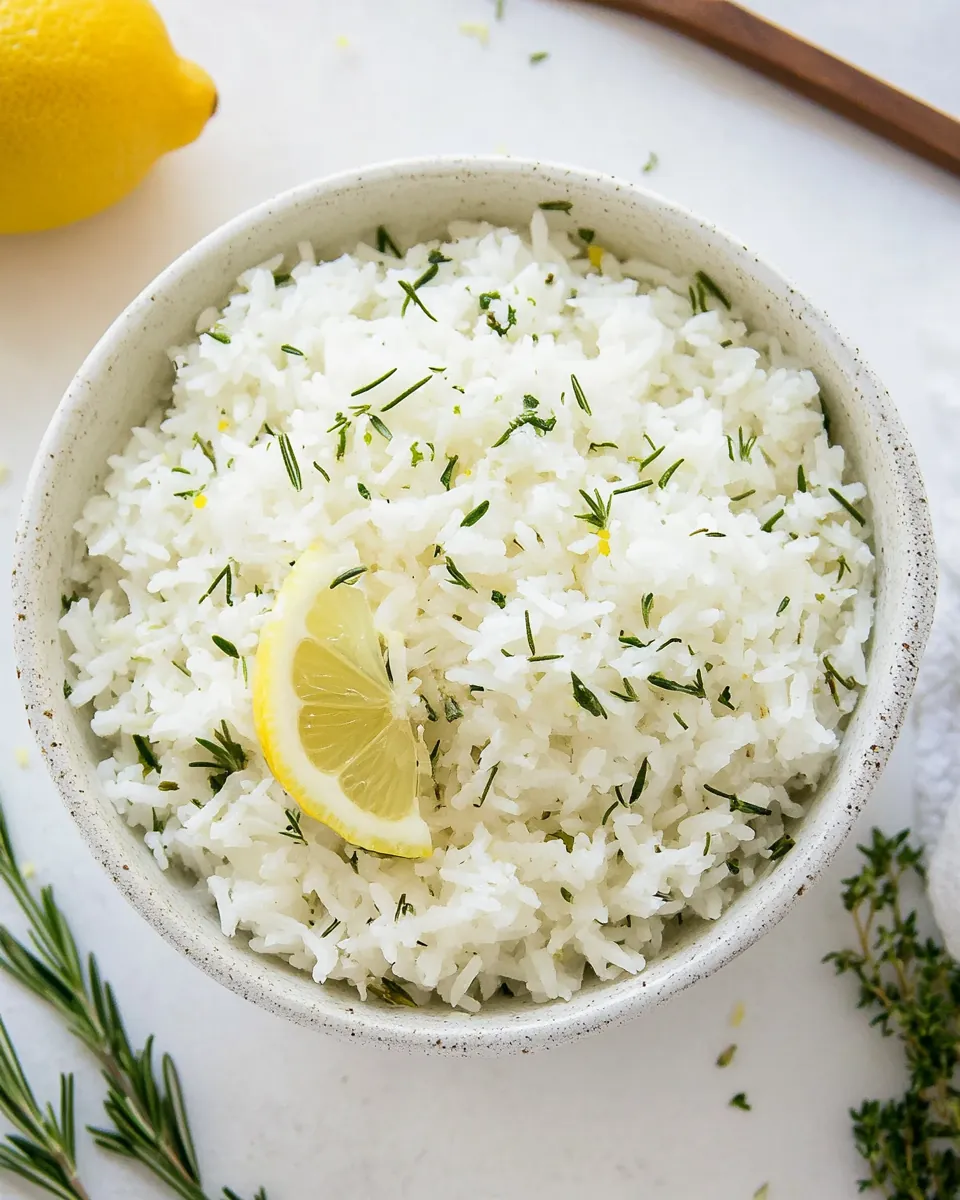 Lemon Garlic Rosemary Rice