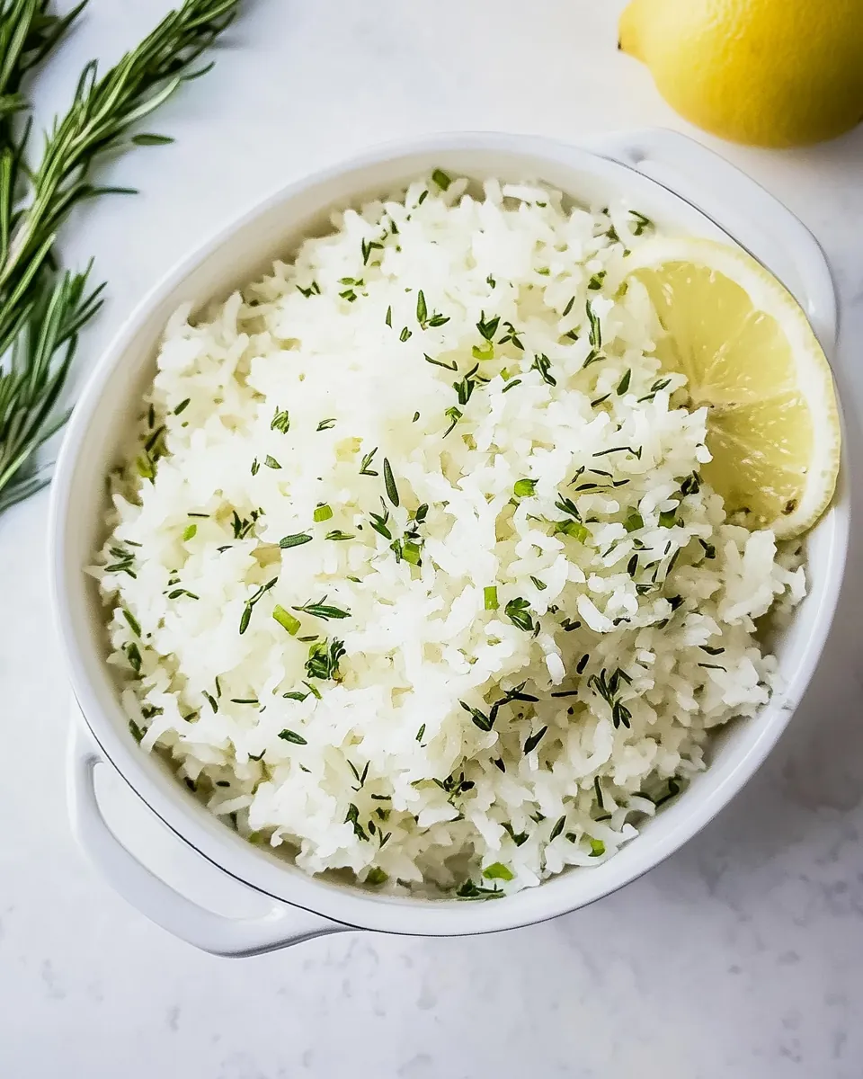 Lemon Garlic Rosemary Rice