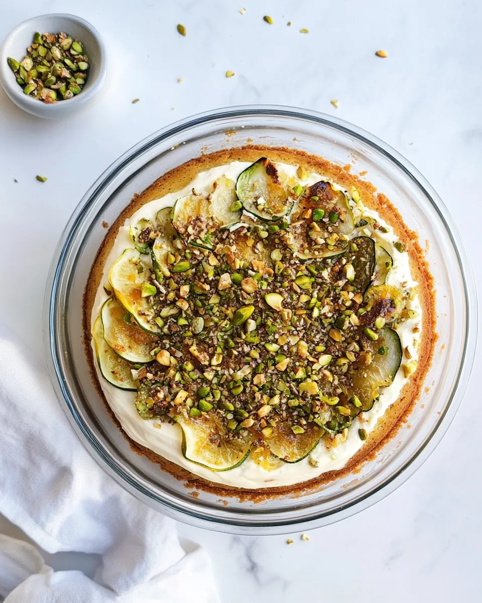 Lemon Pistachio Zucchini Cake