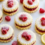 Lemon Raspberry Sandwich Cookies
