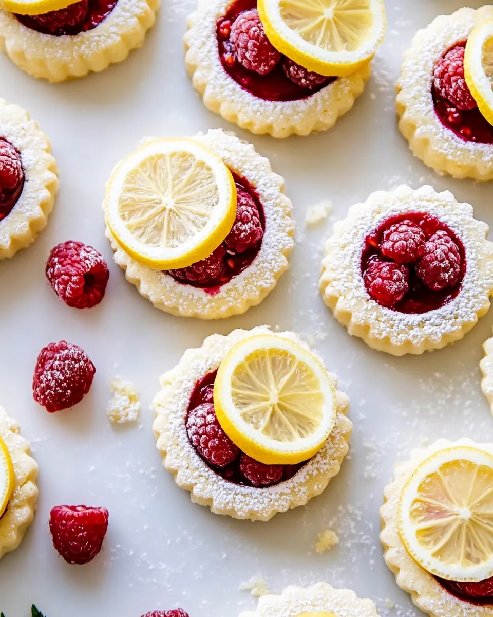 Lemon Raspberry Sandwich Cookies