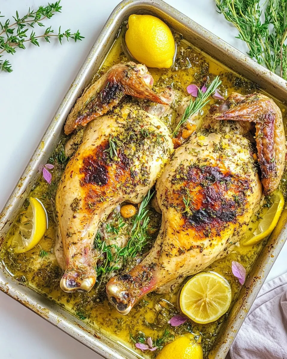 Lemon Spatchcock Chicken