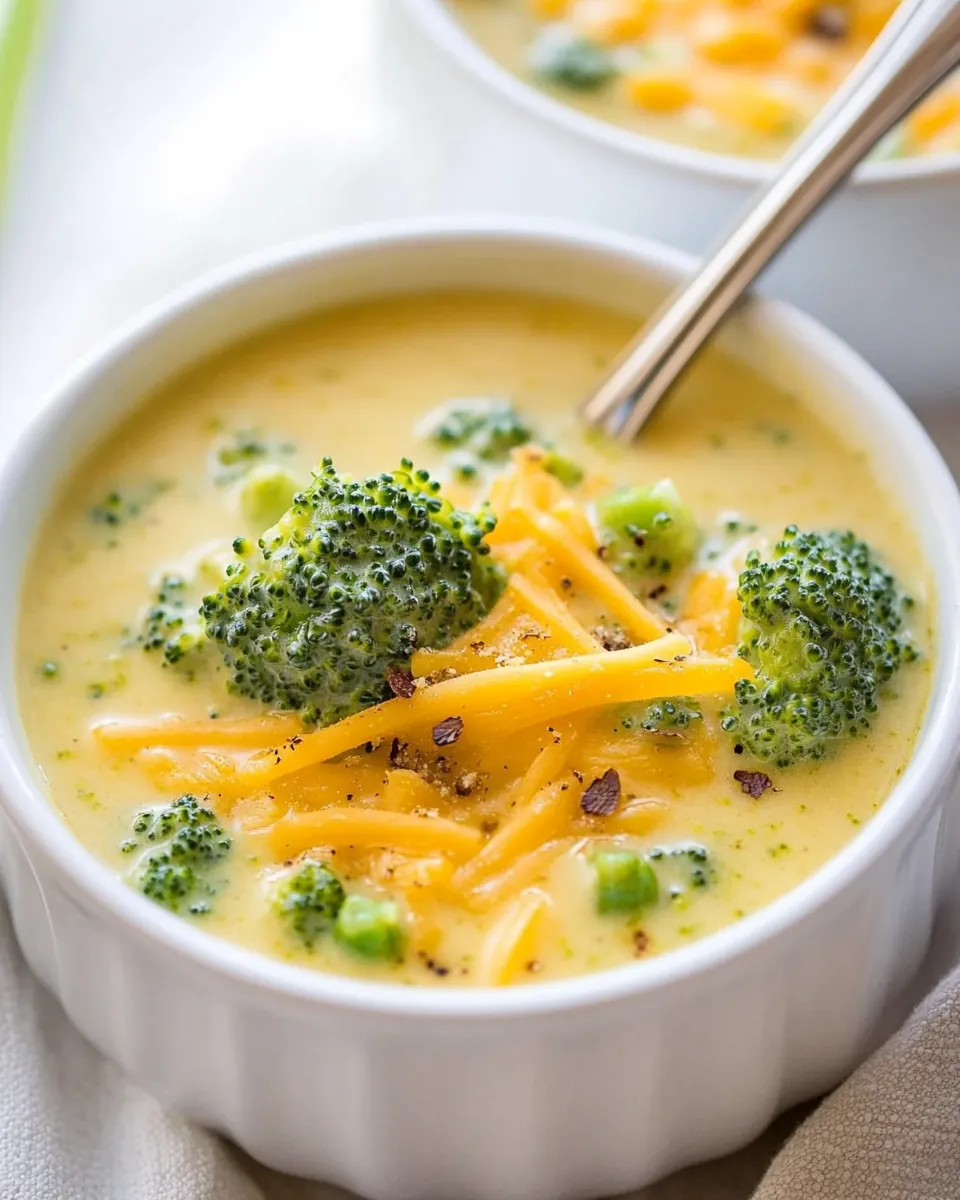 Lightened Up Broccoli Cheddar Soup