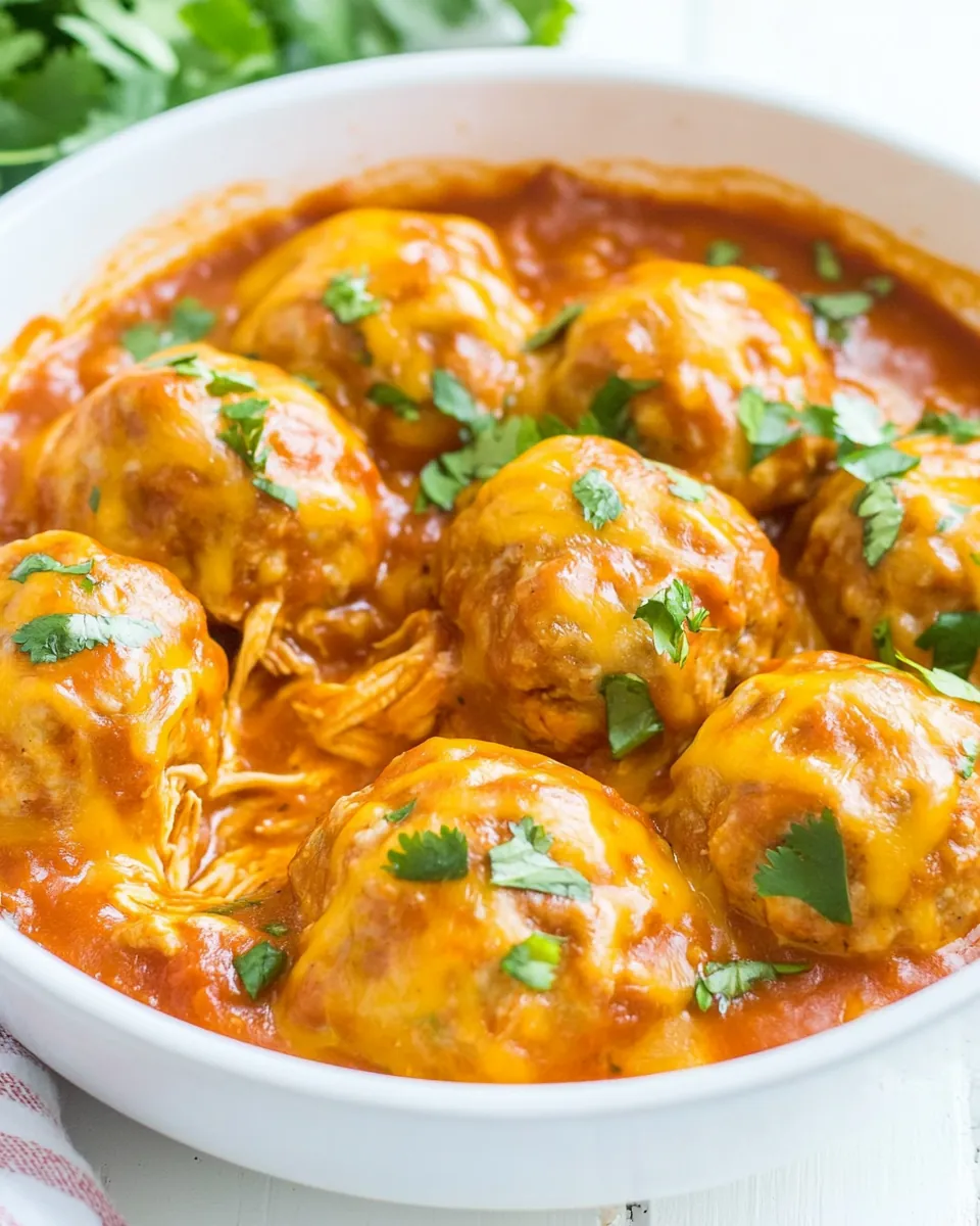 Mexican Chicken Enchilada Meatballs