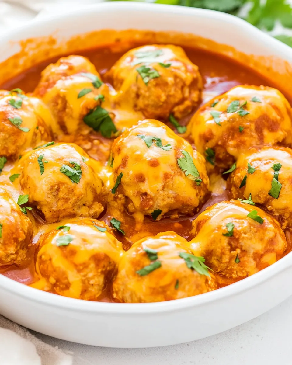Mexican Chicken Enchilada Meatballs